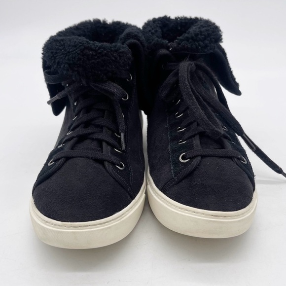 Cole Haan Raven Shearling Lined Black Suede Lace Up High Top Sneaker or Boot - Picture 6 of 10